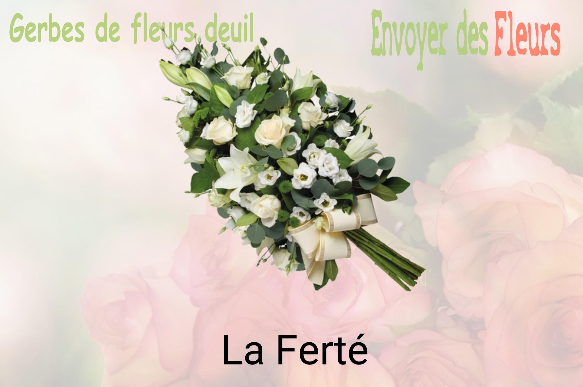 Gerbe de fleurs de deuil livrée à La Ferté